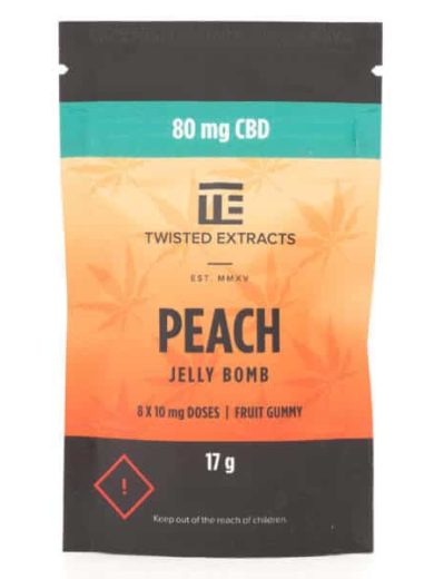 cbd peach jelly bomb twisted extracts