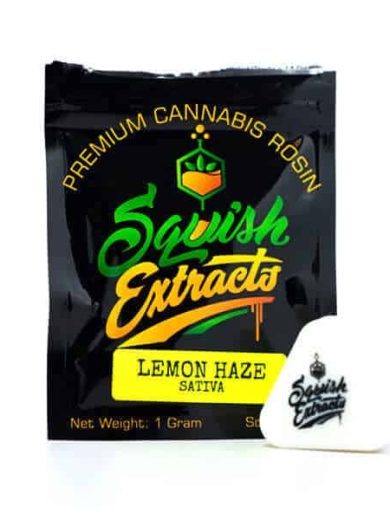 lemon haze rosin squish extracts