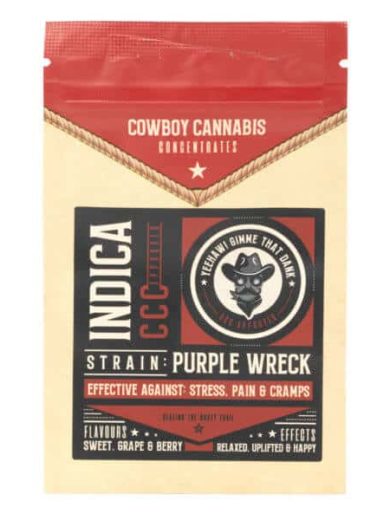 purple wreck shatter cannabis cowboys