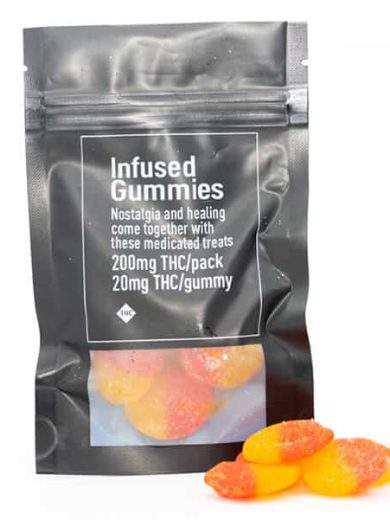 sour peaches 200mg thc custom 420