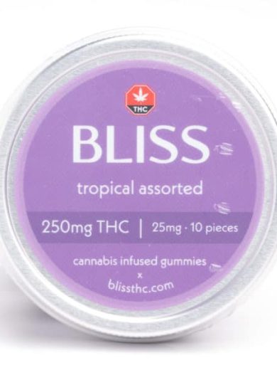 tropical assorted 250mg thc bliss edibles 1